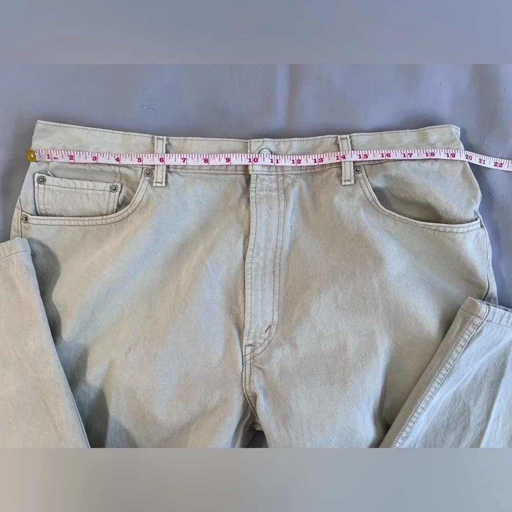 LEVIS 505 Regular Fit Jeans Mens 42‎ Beige Straight Regular Denim  W42 L32